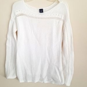 GAP WHITE BELL SLEEVE SWEATER
